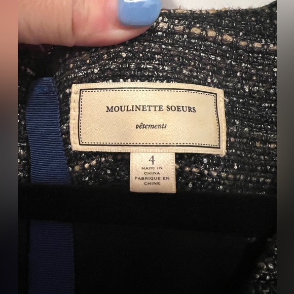 MOULINETTE SOEURS Anthropologie Metallic Tweed Dress - Picture 4 of 7